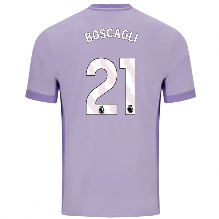 Danxen Homme Maillot Olivier Boscagli #21 Taro Violet Blanc Tenues Extérieur 2025/26 T-Shirt