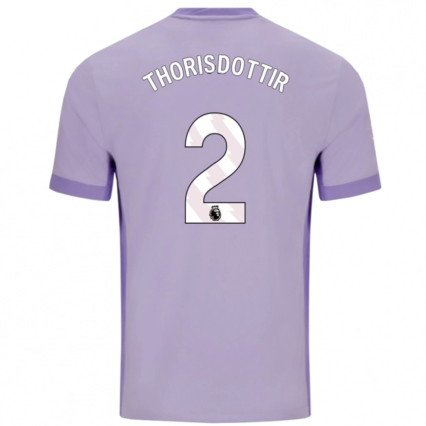 Danxen Homme Maillot Maria Thorisdottir #2 Taro Violet Blanc Tenues Extérieur 2025/26 T-Shirt