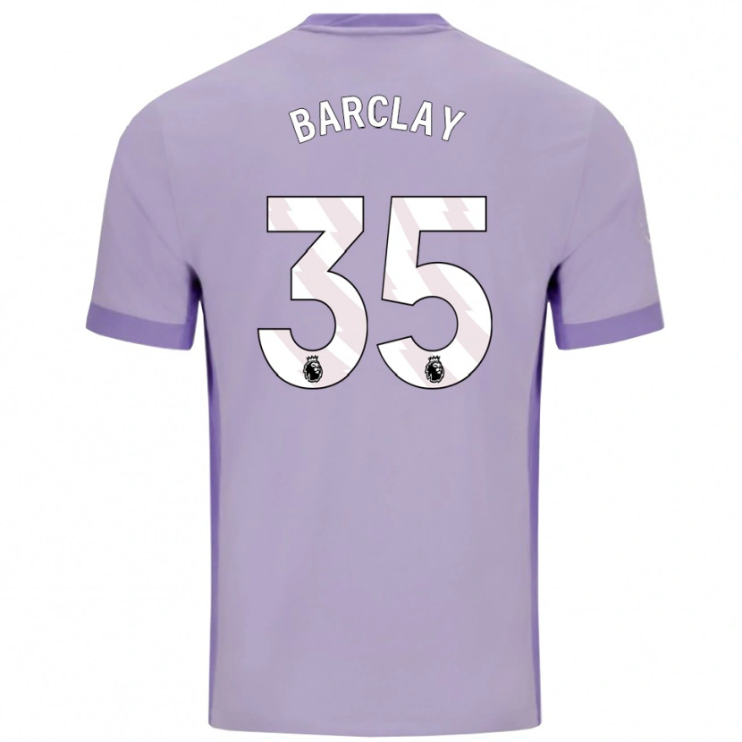 Danxen Homme Maillot Ben Barclay #35 Taro Violet Blanc Tenues Extérieur 2025/26 T-Shirt