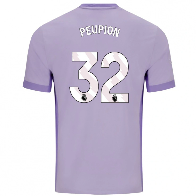 Danxen Homme Maillot Cameron Peupion #32 Taro Violet Blanc Tenues Extérieur 2025/26 T-Shirt
