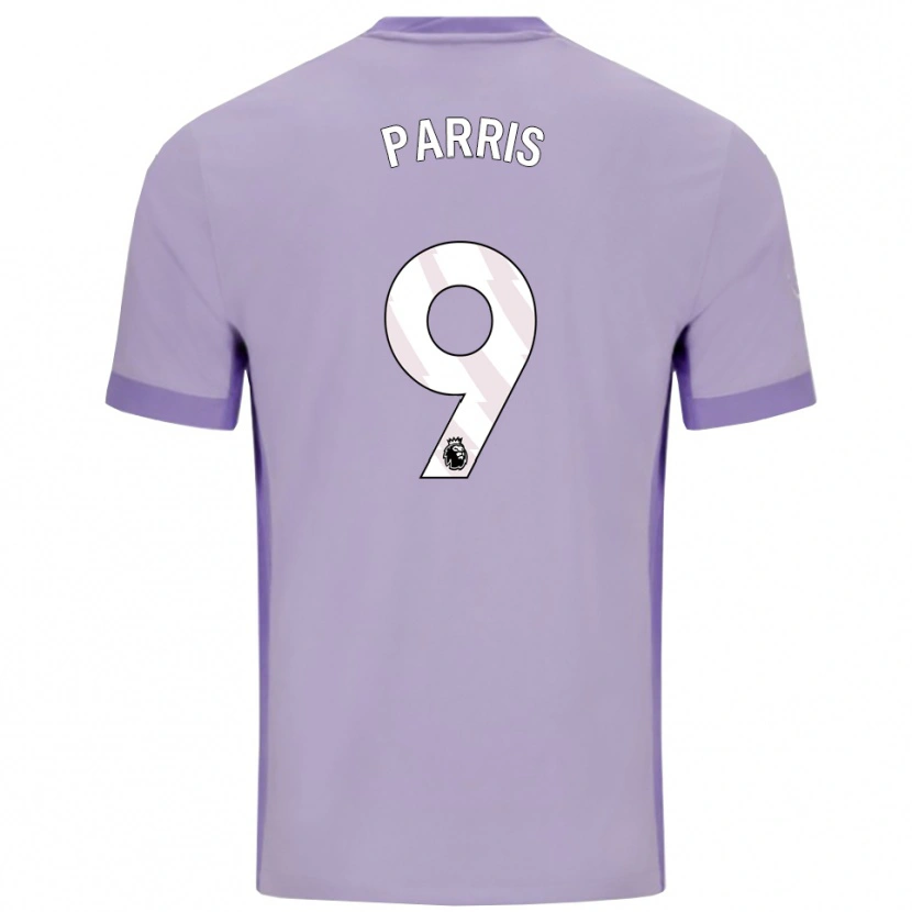 Danxen Homme Maillot Nikita Parris #9 Taro Violet Blanc Tenues Extérieur 2025/26 T-Shirt