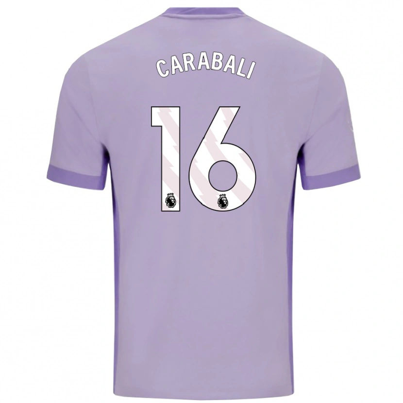 Danxen Homme Maillot Jorelyn Carabalí #16 Taro Violet Blanc Tenues Extérieur 2025/26 T-Shirt