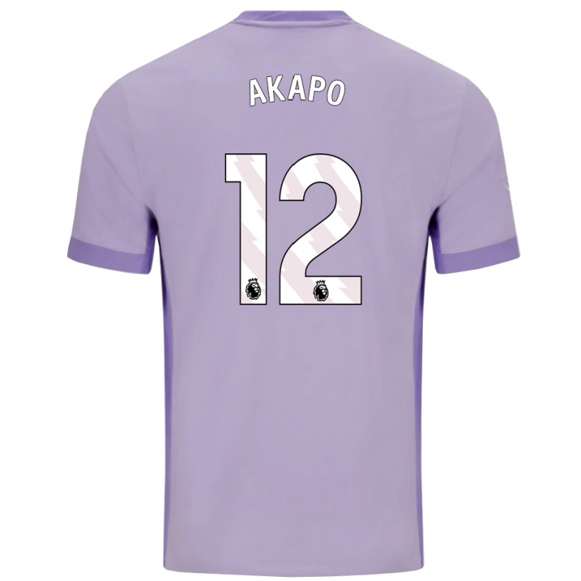 Danxen Homme Maillot Tobi Akapo #12 Taro Violet Blanc Tenues Extérieur 2025/26 T-Shirt