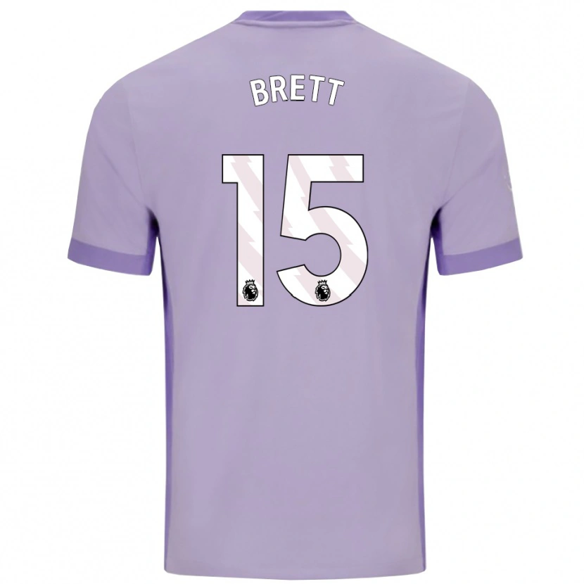 Danxen Homme Maillot Adam Brett #15 Taro Violet Blanc Tenues Extérieur 2025/26 T-Shirt