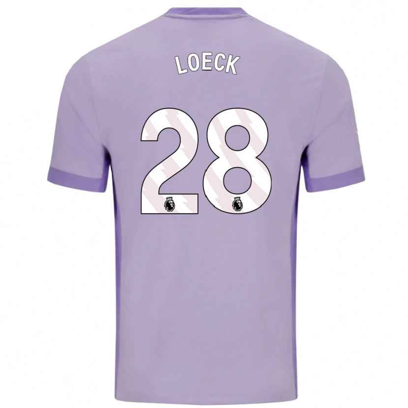 Danxen Homme Maillot Melina Loeck #28 Taro Violet Blanc Tenues Extérieur 2025/26 T-Shirt