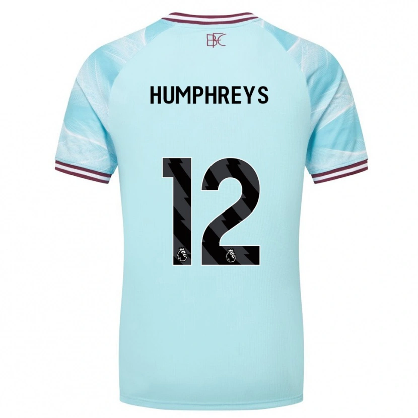 Danxen Homme Maillot Bashir Humphreys #12 Bleu Ciel Bourgogne Tenues Extérieur 2025/26 T-Shirt