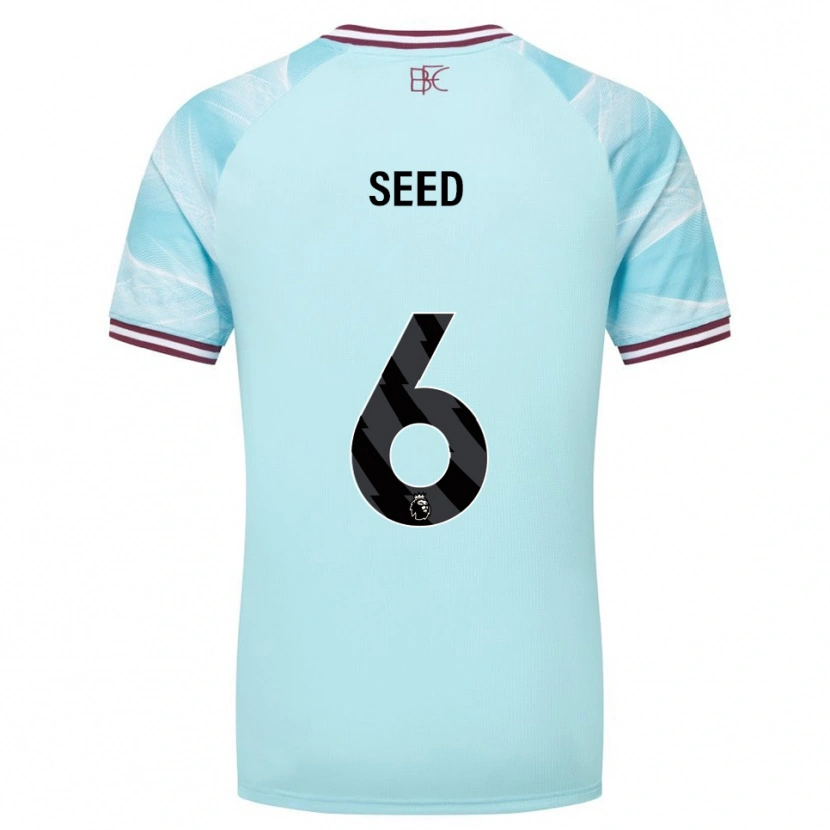 Danxen Homme Maillot Helen Seed #6 Bleu Ciel Bourgogne Tenues Extérieur 2025/26 T-Shirt