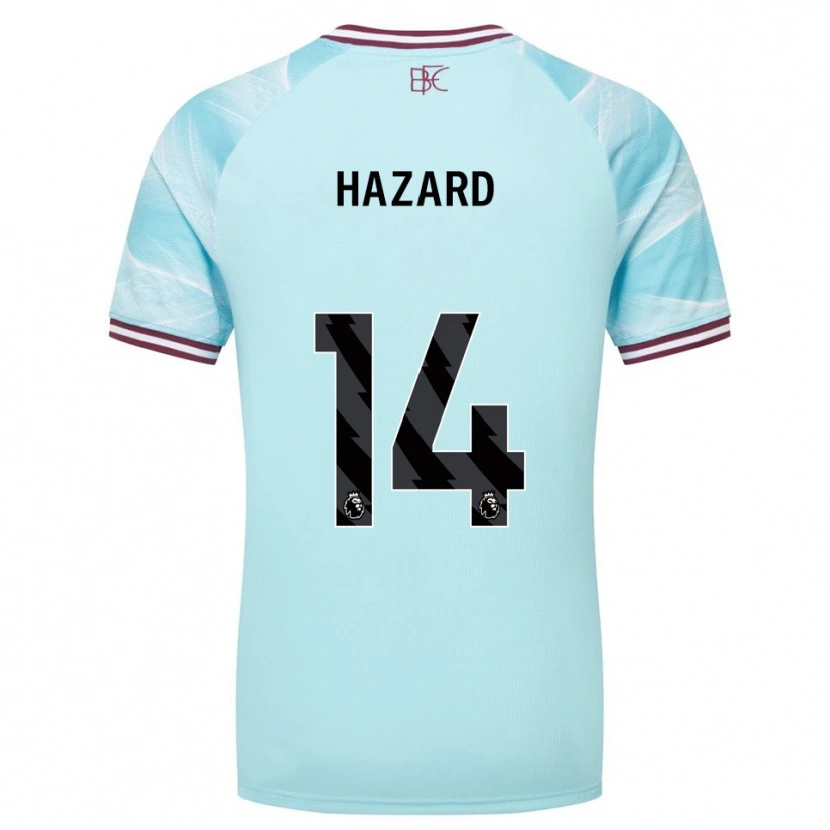 Danxen Homme Maillot Amelia Hazard #14 Bleu Ciel Bourgogne Tenues Extérieur 2025/26 T-Shirt