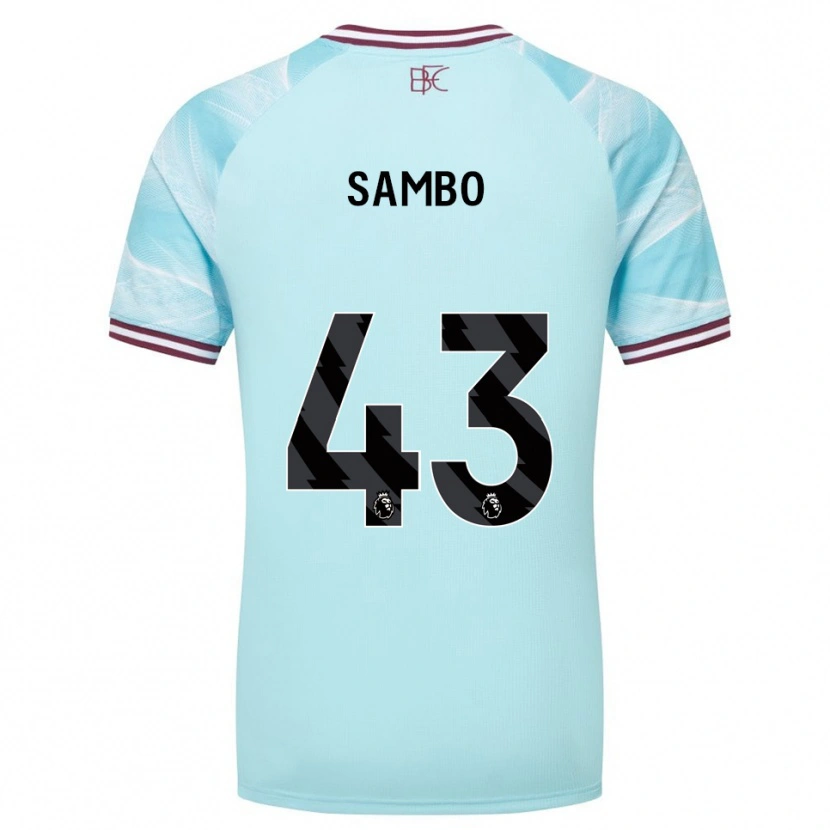 Danxen Homme Maillot Shurandy Sambo #43 Bleu Ciel Bourgogne Tenues Extérieur 2025/26 T-Shirt