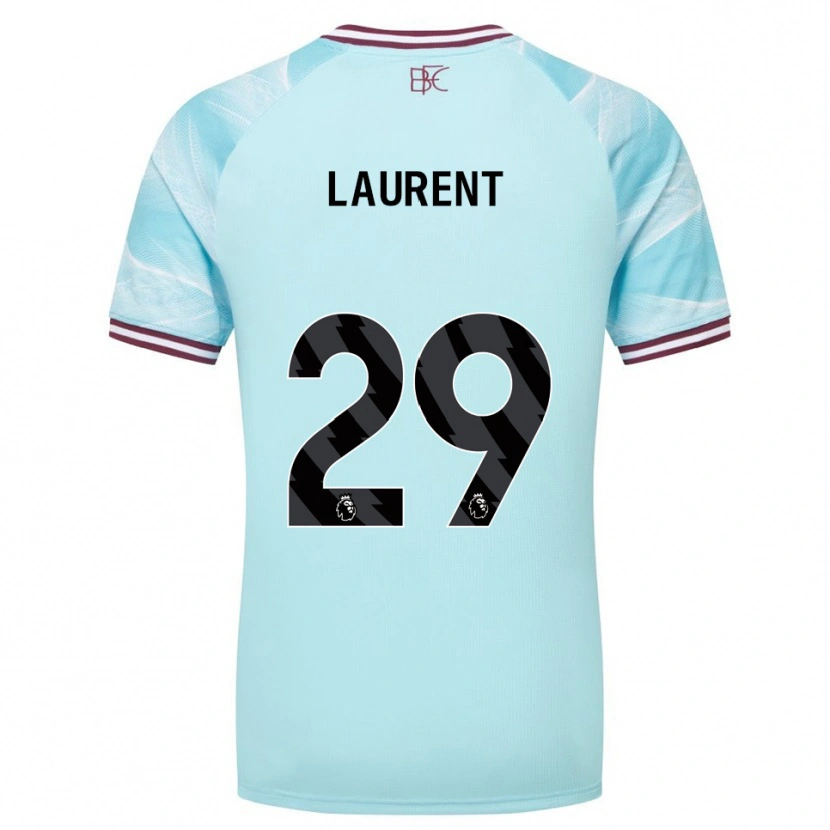 Danxen Homme Maillot Josh Laurent #29 Bleu Ciel Bourgogne Tenues Extérieur 2025/26 T-Shirt
