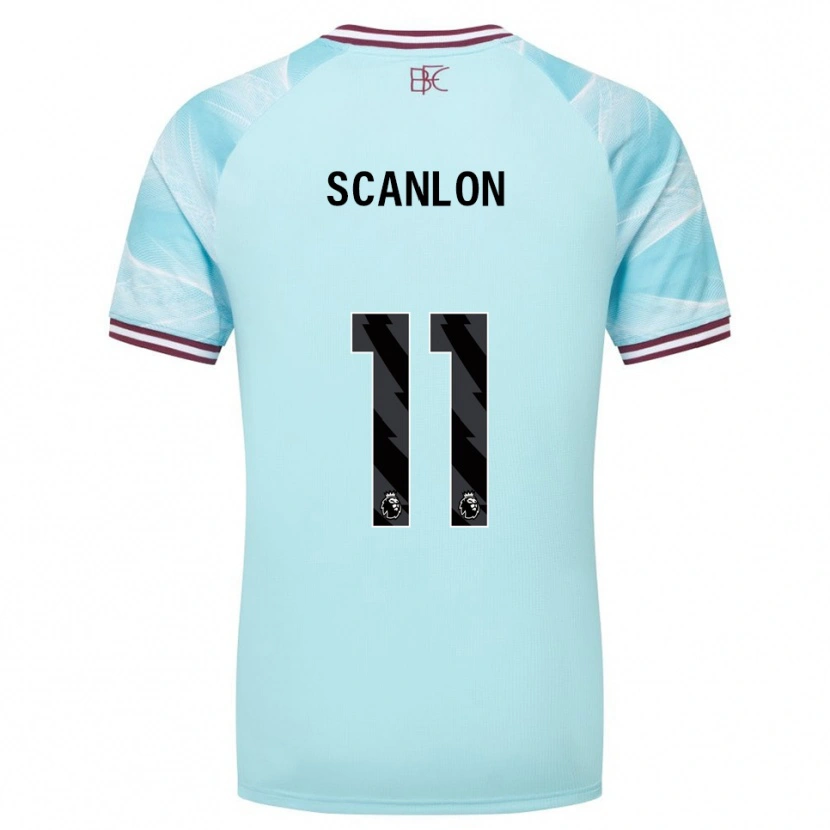 Danxen Homme Maillot Luca Scanlon #11 Bleu Ciel Bourgogne Tenues Extérieur 2025/26 T-Shirt
