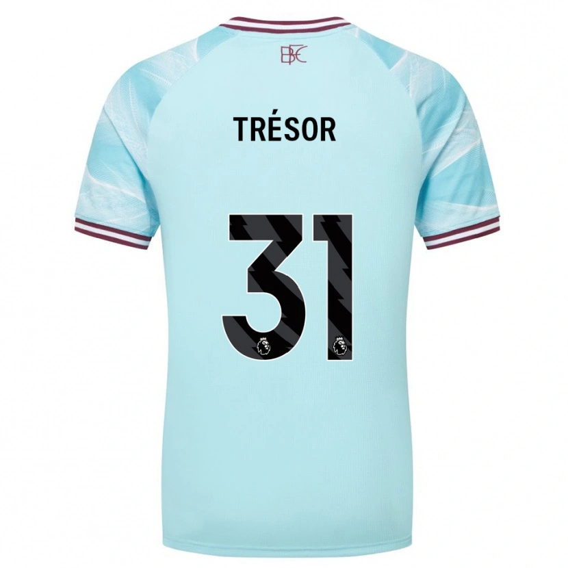 Danxen Homme Maillot Mike Trésor #31 Bleu Ciel Bourgogne Tenues Extérieur 2025/26 T-Shirt