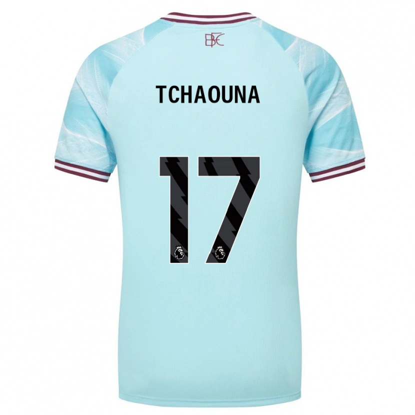 Danxen Homme Maillot Loum Tchaouna #17 Bleu Ciel Bourgogne Tenues Extérieur 2025/26 T-Shirt