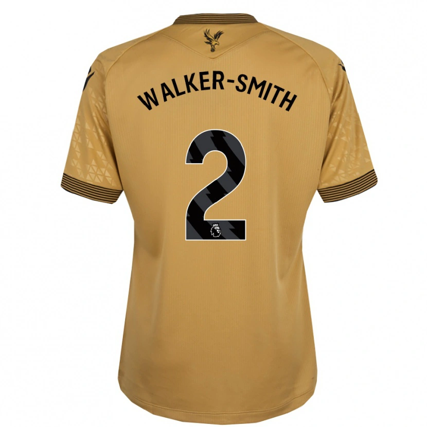 Danxen Homme Maillot Charlie Walker-Smith #2 Or Noir Tenues Extérieur 2025/26 T-Shirt