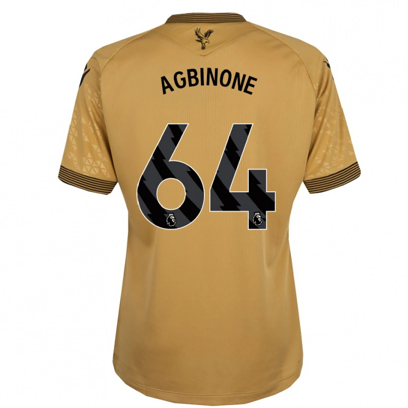 Danxen Homme Maillot Asher Agbinone #64 Or Noir Tenues Extérieur 2025/26 T-Shirt