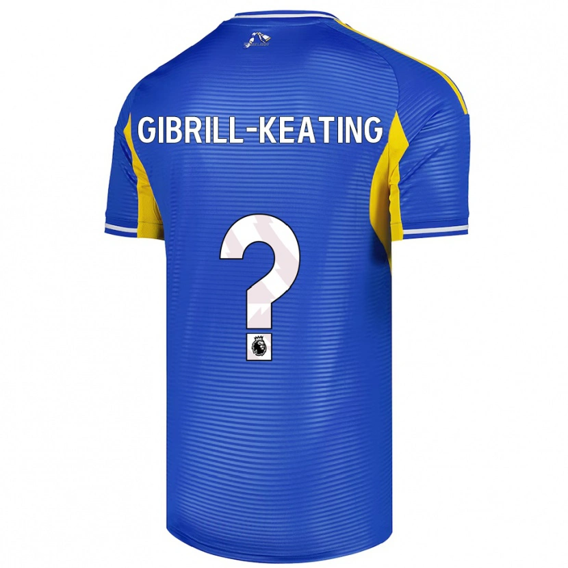 Danxen Homme Maillot Sian Gibrill-Keating #0 Bleu Jaune Tenues Extérieur 2025/26 T-Shirt