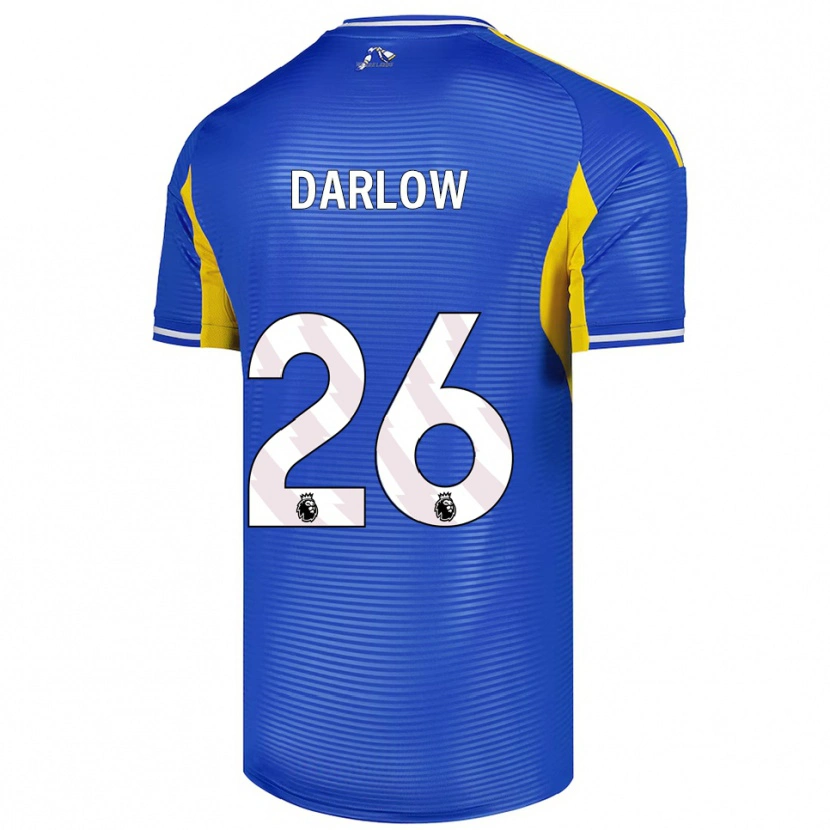 Danxen Homme Maillot Karl Darlow #26 Bleu Jaune Tenues Extérieur 2025/26 T-Shirt