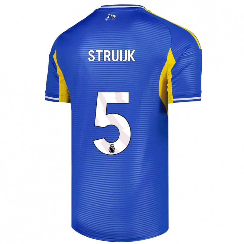 Danxen Homme Maillot Pascal Struijk #5 Bleu Jaune Tenues Extérieur 2025/26 T-Shirt