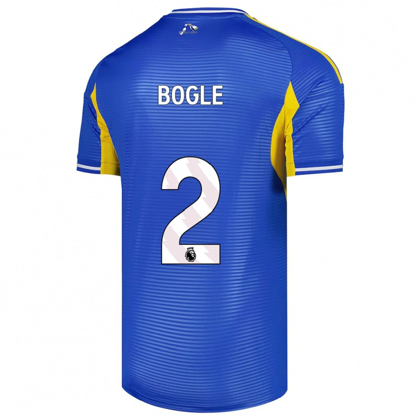 Danxen Homme Maillot Jayden Bogle #2 Bleu Jaune Tenues Extérieur 2025/26 T-Shirt
