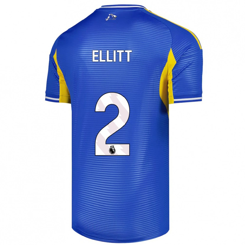 Danxen Homme Maillot Izzy Ellitt #2 Bleu Jaune Tenues Extérieur 2025/26 T-Shirt