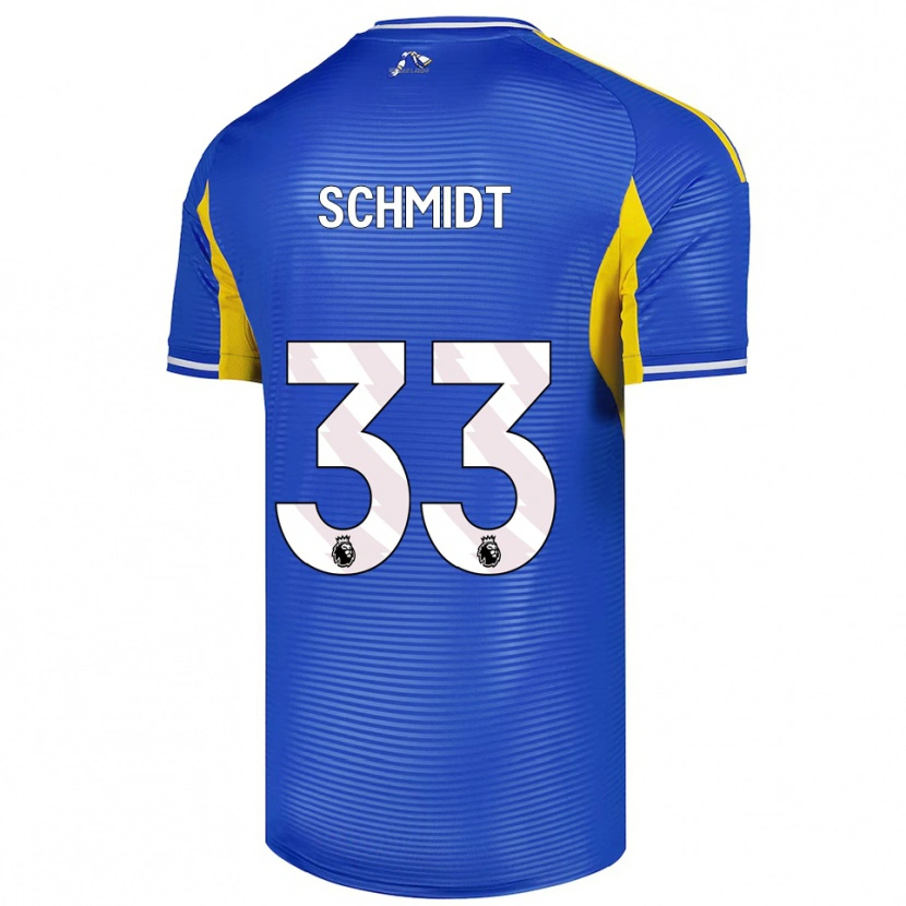 Danxen Homme Maillot Isaac Schmidt #33 Bleu Jaune Tenues Extérieur 2025/26 T-Shirt