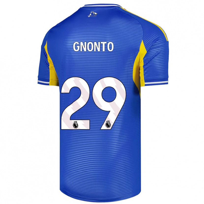 Danxen Homme Maillot Wilfried Gnonto #29 Bleu Jaune Tenues Extérieur 2025/26 T-Shirt