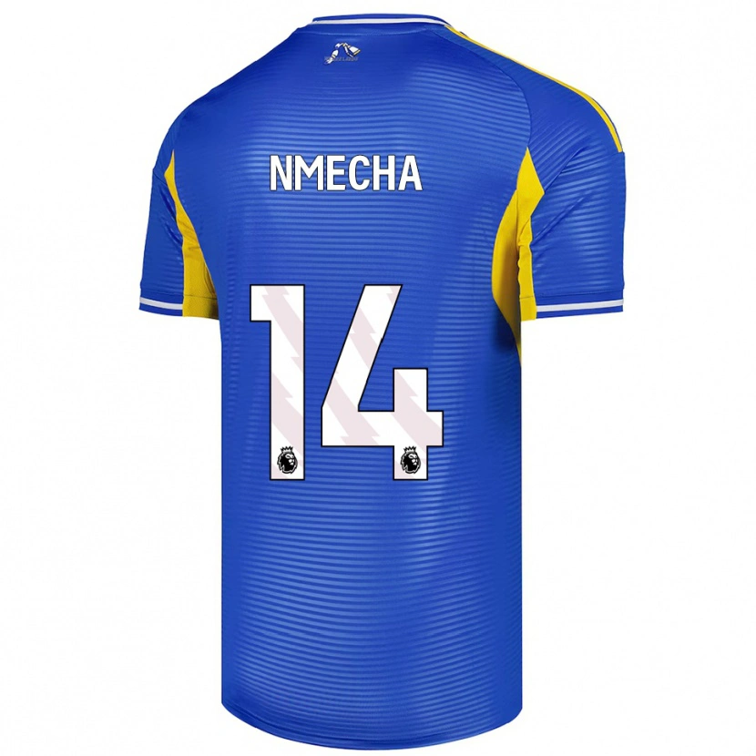 Danxen Homme Maillot Lukas Nmecha #14 Bleu Jaune Tenues Extérieur 2025/26 T-Shirt