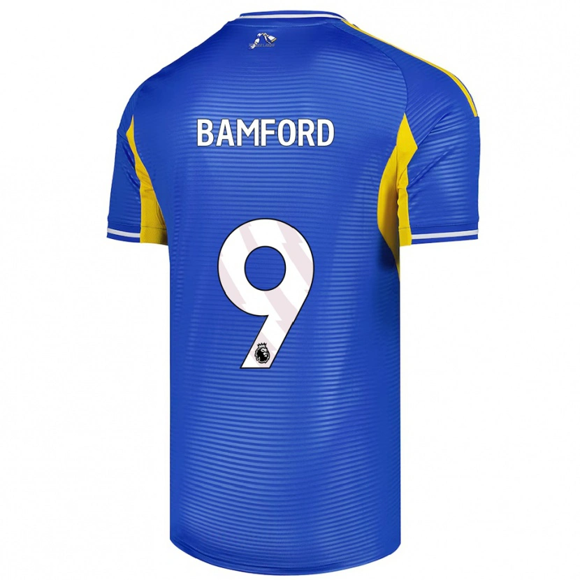 Danxen Homme Maillot Patrick Bamford #9 Bleu Jaune Tenues Extérieur 2025/26 T-Shirt