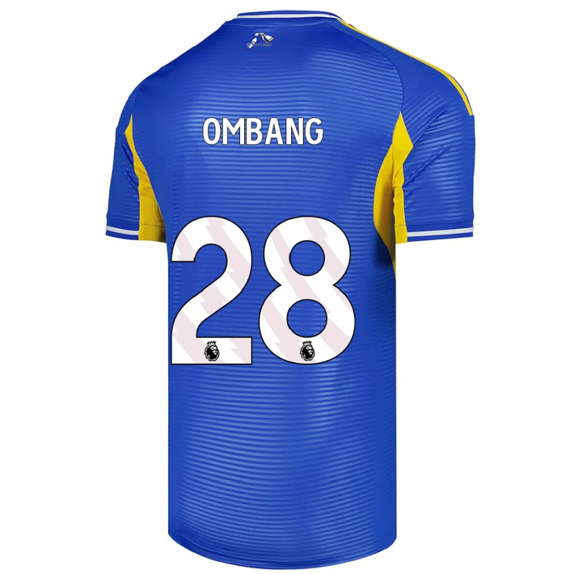 Danxen Homme Maillot Darryl Ombang #28 Bleu Jaune Tenues Extérieur 2025/26 T-Shirt