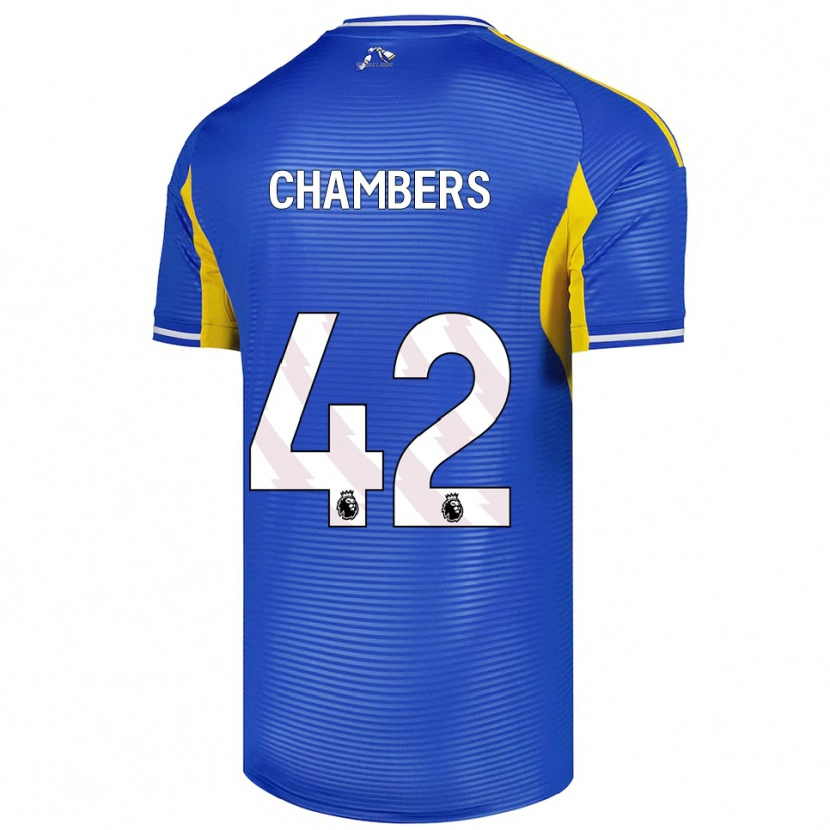 Danxen Homme Maillot Sam Chambers #42 Bleu Jaune Tenues Extérieur 2025/26 T-Shirt