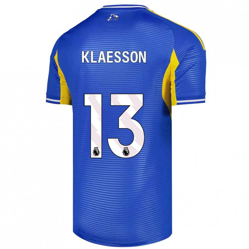 Danxen Homme Maillot Kristoffer Klaesson #13 Bleu Jaune Tenues Extérieur 2025/26 T-Shirt