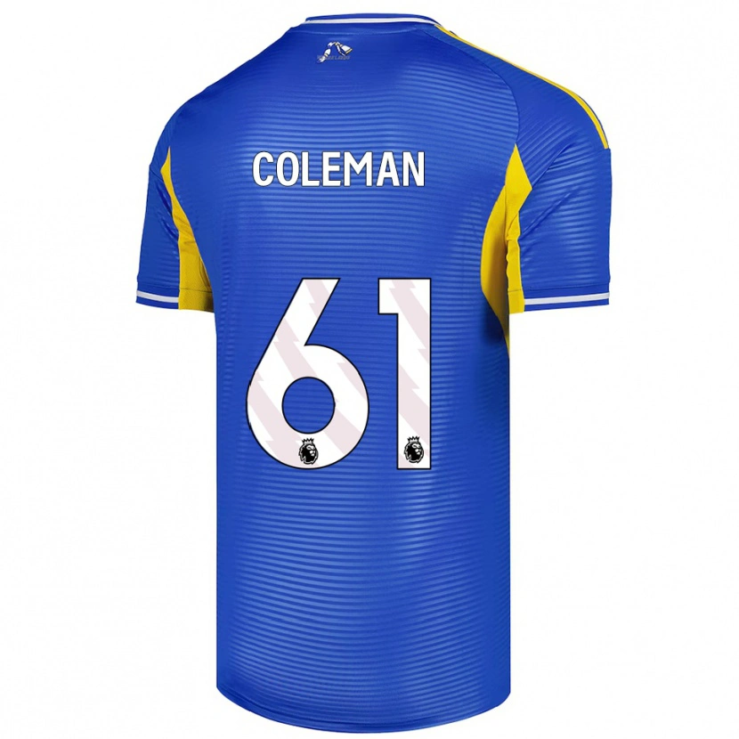 Danxen Homme Maillot Cian Coleman #61 Bleu Jaune Tenues Extérieur 2025/26 T-Shirt