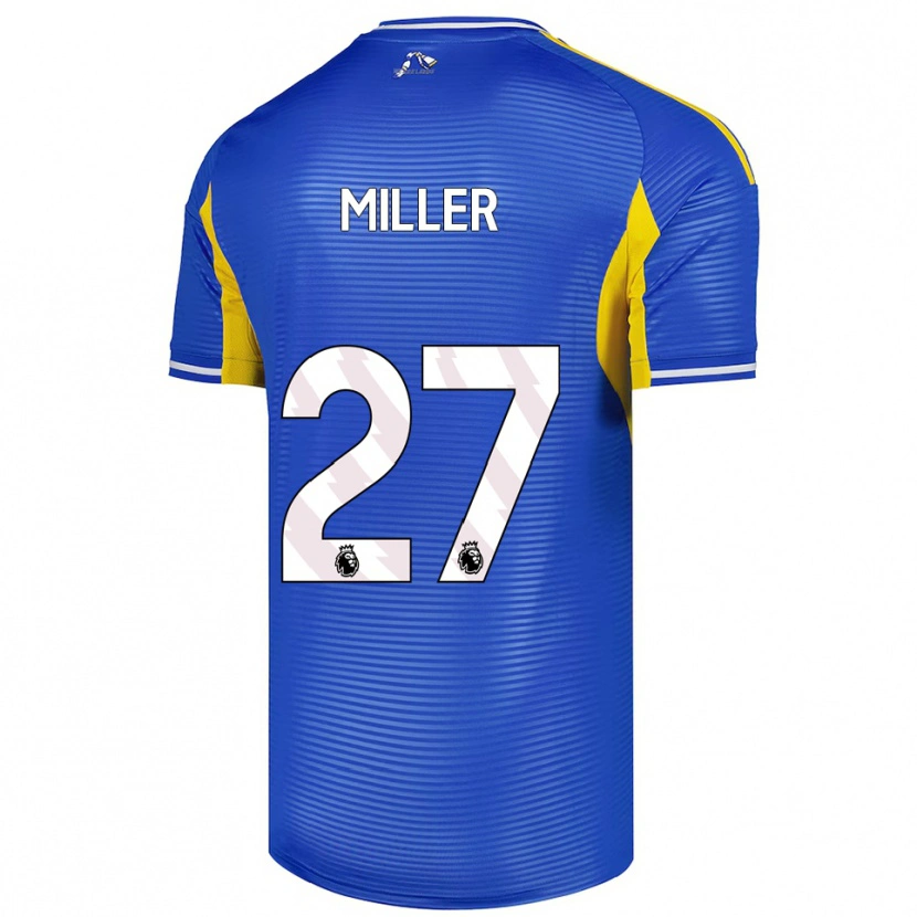 Danxen Homme Maillot Amari Miller #27 Bleu Jaune Tenues Extérieur 2025/26 T-Shirt