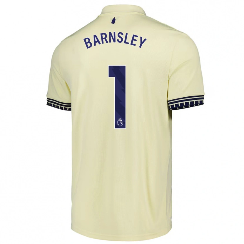 Danxen Homme Maillot Fraser Barnsley #1 Blanc Cassé Noir Tenues Extérieur 2025/26 T-Shirt
