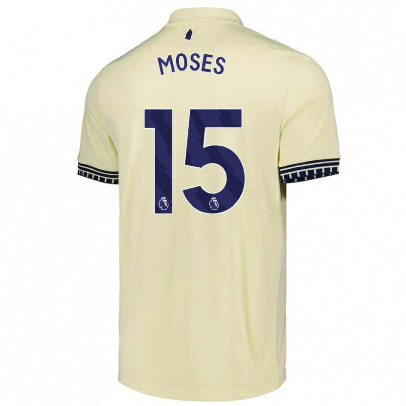Danxen Homme Maillot Amari Moses #15 Blanc Cassé Noir Tenues Extérieur 2025/26 T-Shirt