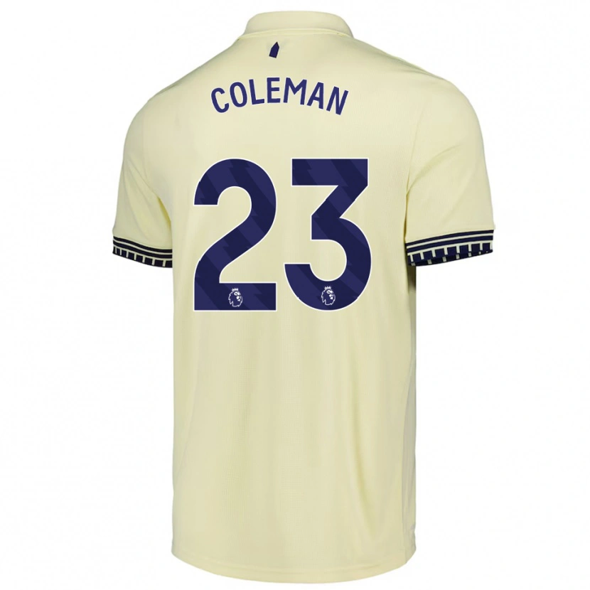 Danxen Homme Maillot Séamus Coleman #23 Blanc Cassé Noir Tenues Extérieur 2025/26 T-Shirt