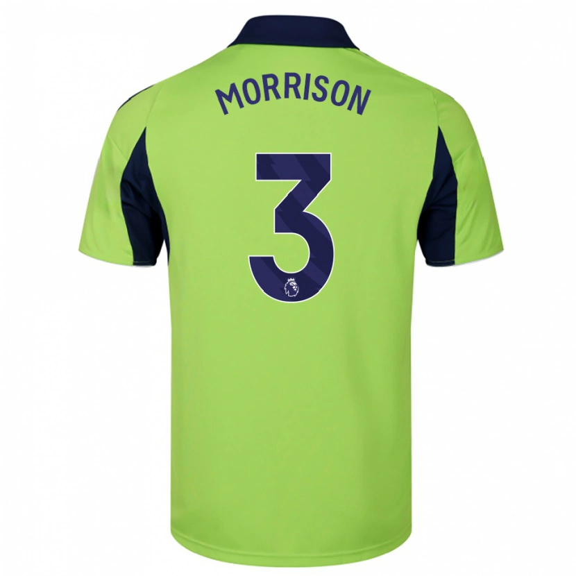 Danxen Homme Maillot Kymarley Morrison #3 Vert Marine Blanc Tenues Extérieur 2025/26 T-Shirt