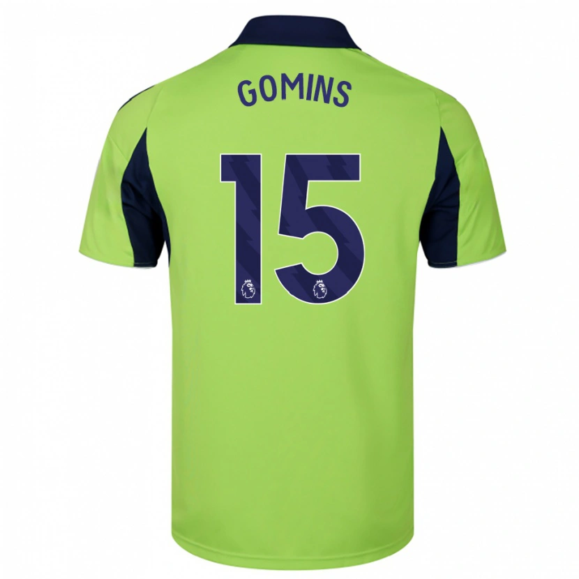 Danxen Homme Maillot Markuss Gomins #15 Vert Marine Blanc Tenues Extérieur 2025/26 T-Shirt