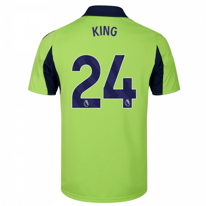 Danxen Homme Maillot Josh King #24 Vert Marine Blanc Tenues Extérieur 2025/26 T-Shirt