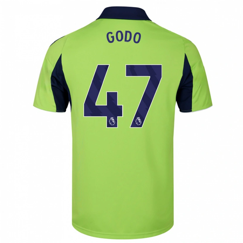 Danxen Homme Maillot Martial Godo #47 Vert Marine Blanc Tenues Extérieur 2025/26 T-Shirt
