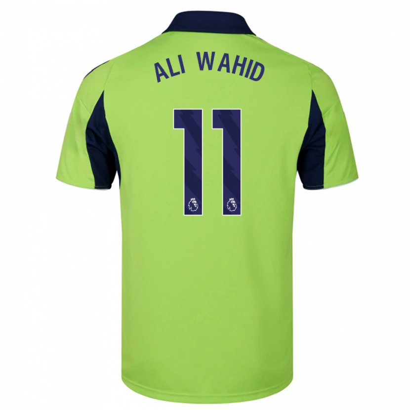 Danxen Homme Maillot Farhaan Ali Wahid #11 Vert Marine Blanc Tenues Extérieur 2025/26 T-Shirt