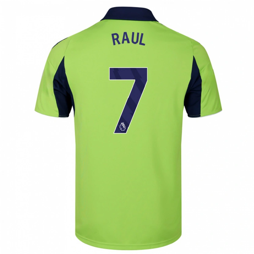 Danxen Homme Maillot Raúl Jiménez #7 Vert Marine Blanc Tenues Extérieur 2025/26 T-Shirt