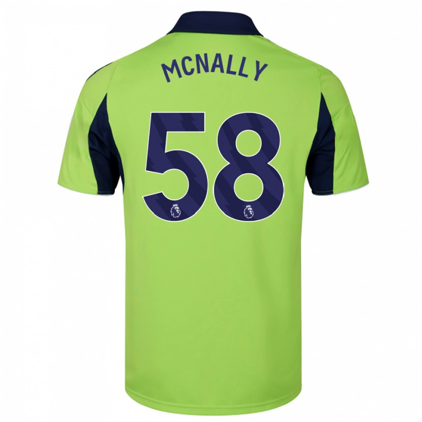 Danxen Homme Maillot Alfie Mcnally #58 Vert Marine Blanc Tenues Extérieur 2025/26 T-Shirt