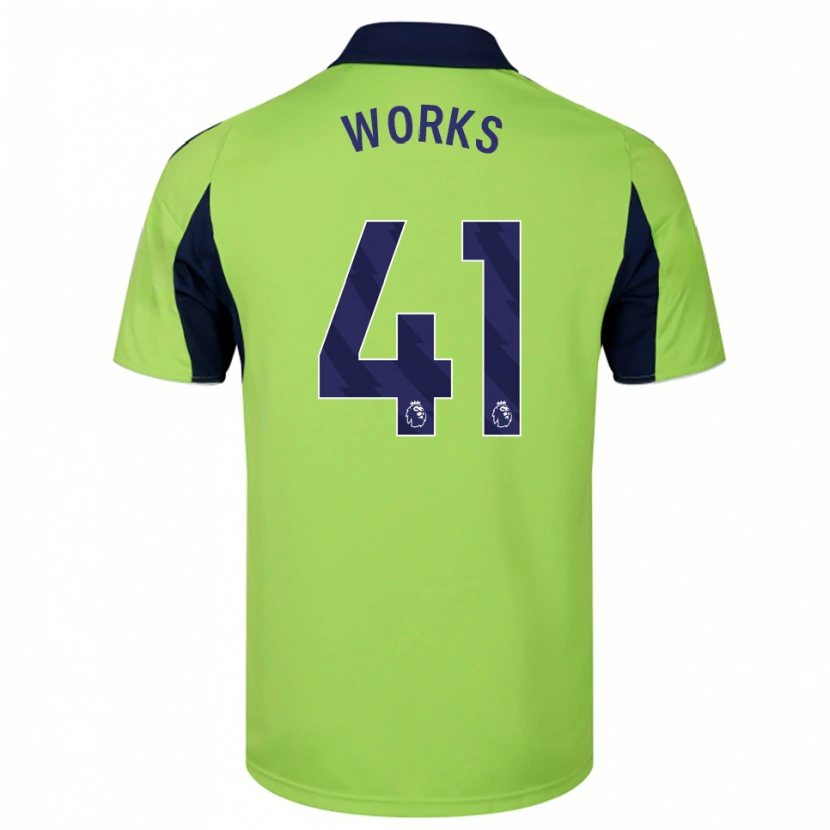 Danxen Homme Maillot Terrell Works #41 Vert Marine Blanc Tenues Extérieur 2025/26 T-Shirt