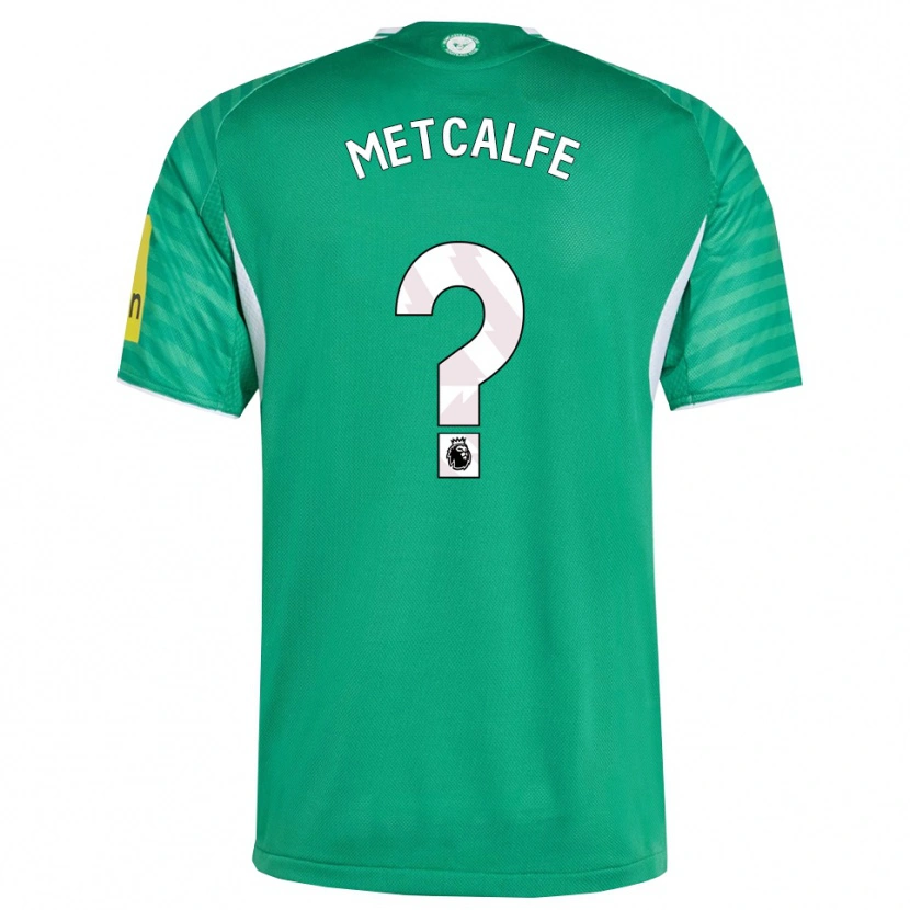 Danxen Homme Maillot Craig Metcalfe #0 Vert Blanc Tenues Extérieur 2025/26 T-Shirt