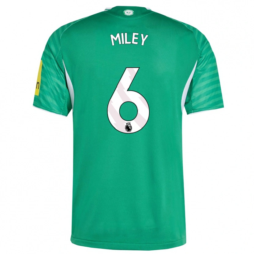 Danxen Homme Maillot Mason Miley #6 Vert Blanc Tenues Extérieur 2025/26 T-Shirt
