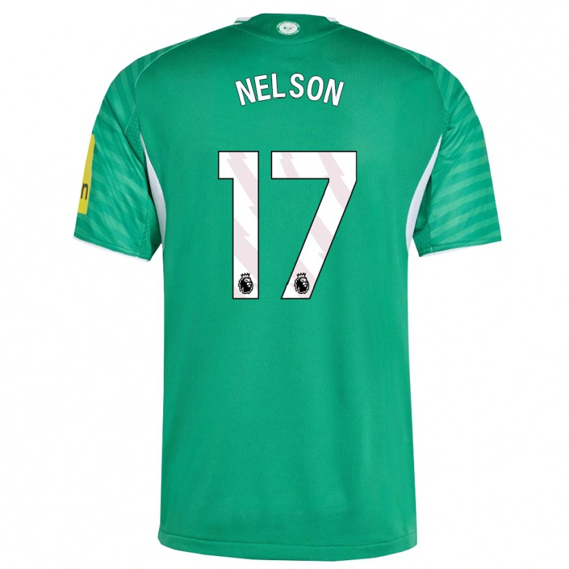 Danxen Homme Maillot Erin Nelson #17 Vert Blanc Tenues Extérieur 2025/26 T-Shirt