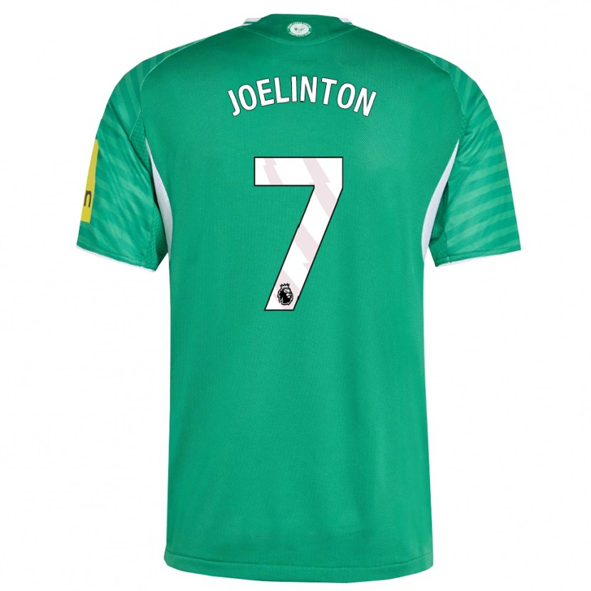 Danxen Homme Maillot Joelinton #7 Vert Blanc Tenues Extérieur 2025/26 T-Shirt