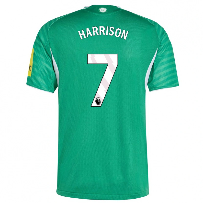 Danxen Homme Maillot Alfie Harrison #7 Vert Blanc Tenues Extérieur 2025/26 T-Shirt