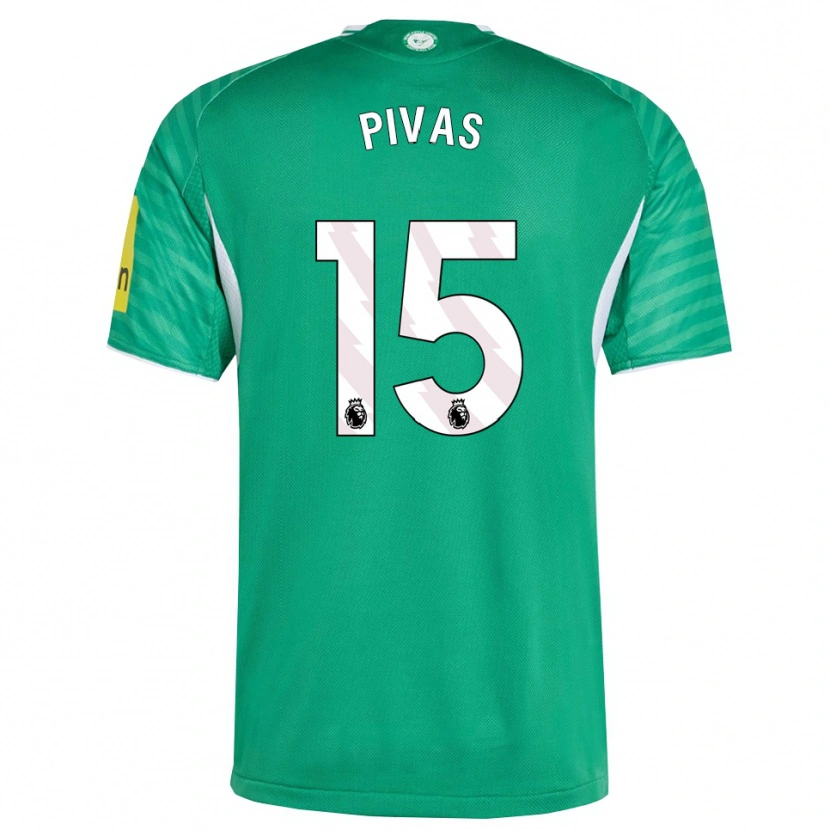 Danxen Homme Maillot Miodrag Pivas #15 Vert Blanc Tenues Extérieur 2025/26 T-Shirt